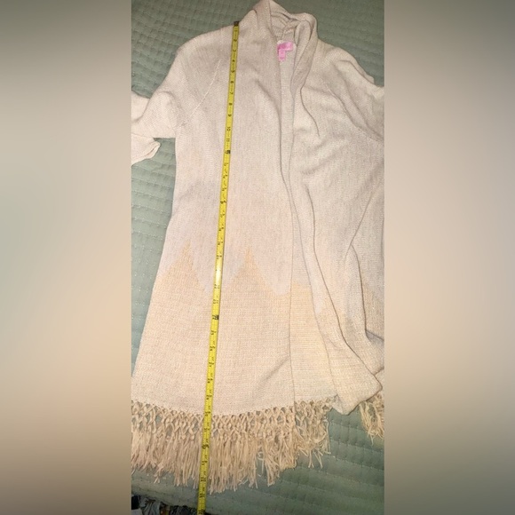 Lilly Pulitzer Tatum Long Fringe Hem Cardigan. Size medium. EEUC worn once - Picture 11 of 14